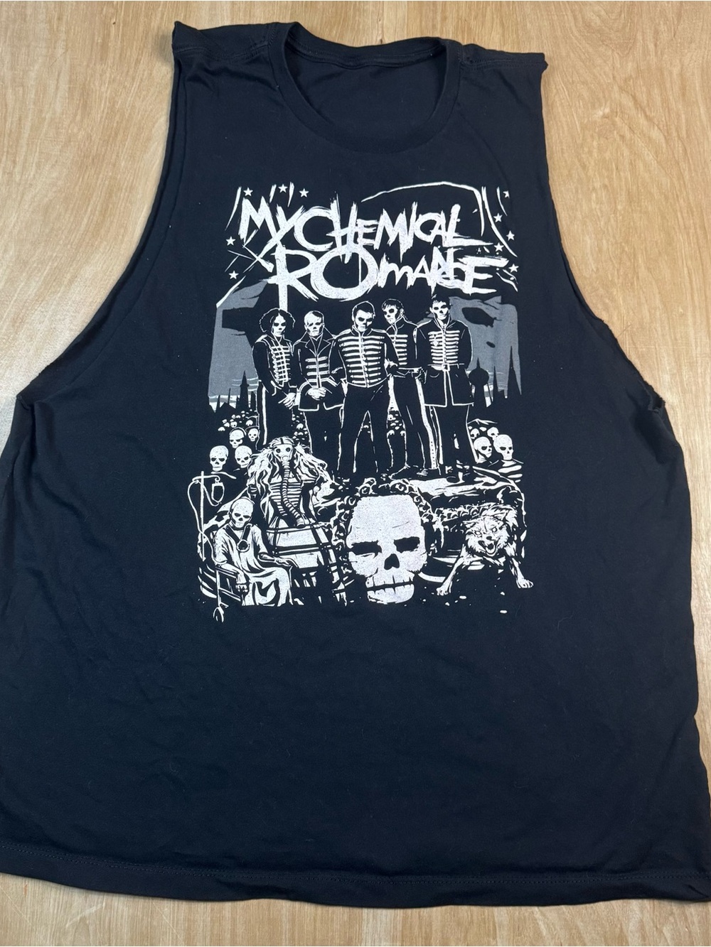 My Chemical Romance Black Parade Sleeveless Graphic T-Shirt Size XL